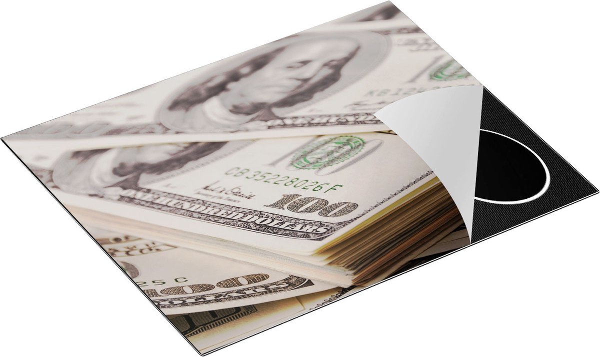Chefcare Inductie Beschermer Dollar Geld Briefjes - 65x52 cm - Afdekplaat Inductie - Kookplaat Beschermer - Inductie Mat