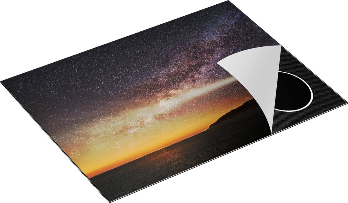Chefcare Inductie Beschermer Vuurtoren Texel in de Nacht - 71x52 cm - Afdekplaat Inductie - Kookplaat Beschermer - Inductie Mat