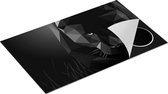 Chefcare Inductie Beschermer Zwarte Panter van Origami - Abstract - Zwart Wit - 85x50 cm - Afdekplaat Inductie - Kookplaat Beschermer - Inductie Mat