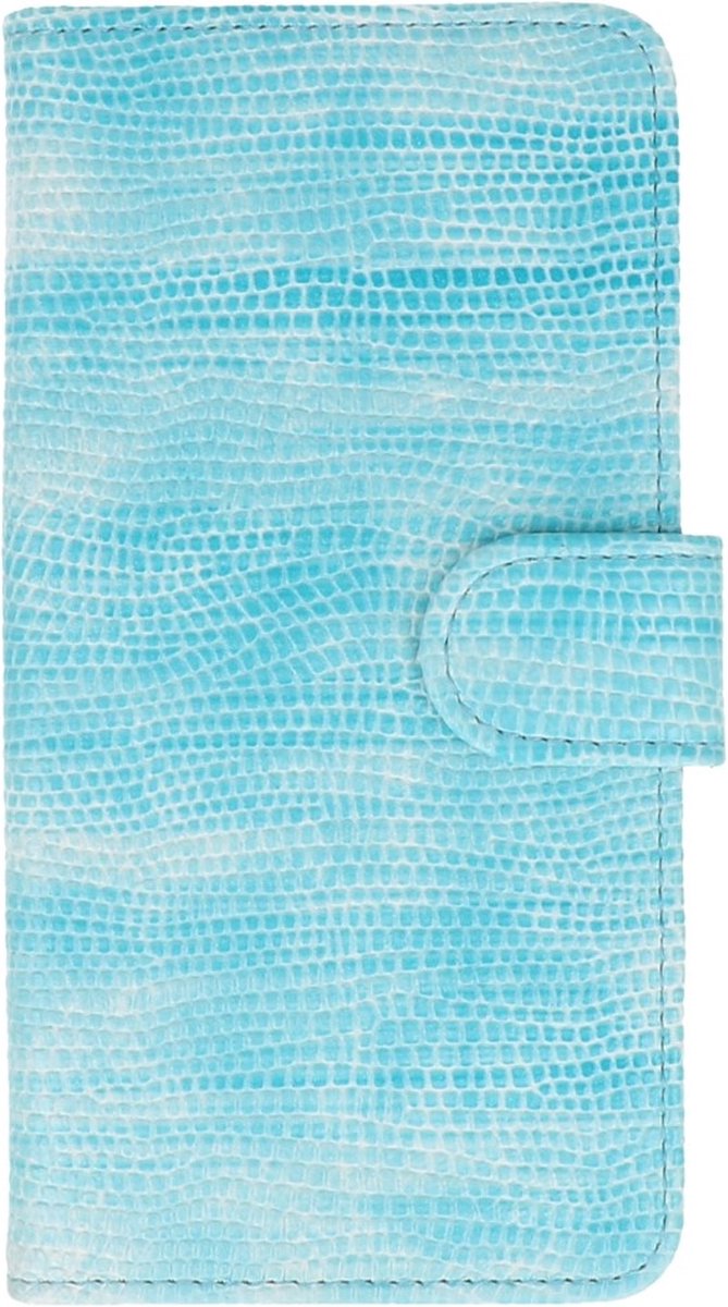 Hagedis Bookstyle Wallet Case Hoesje Geschikt voor Huawei Ascend Y625 Turquoise