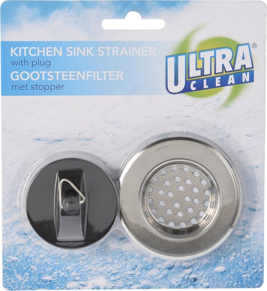 Filtre évier avec bouchon inox 65 mm - Crépine/passoire - Filtre vidange -  Bonde lavabo | bol.com
