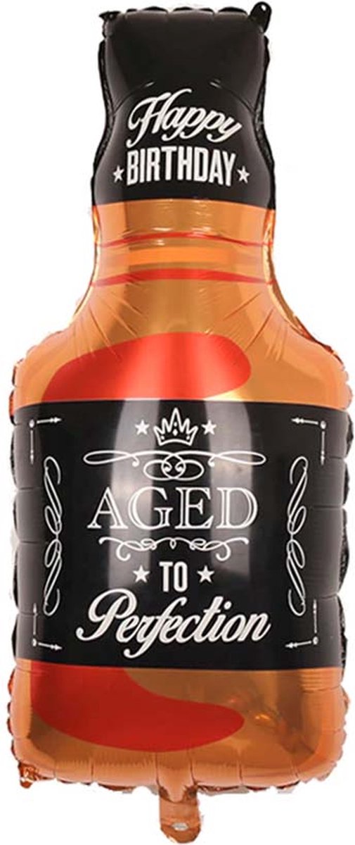 DW4Trading Folieballon Whiskey Fles - Feesten en Partijen - 45x87 cm - Bruin