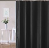 3BMT® Douchegordijn Anti Schimmel - Zwart Douche Gordijn 180X200 cm - Shower Curtain - Douche Gordijnringen