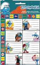 Smurfen boeklabel stickers - schoolboek stickers -  16 stuks