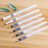 Water Brush Stylos - Set de 6 - Brushlettering Pen / Brush - Pinceaux aquarelle