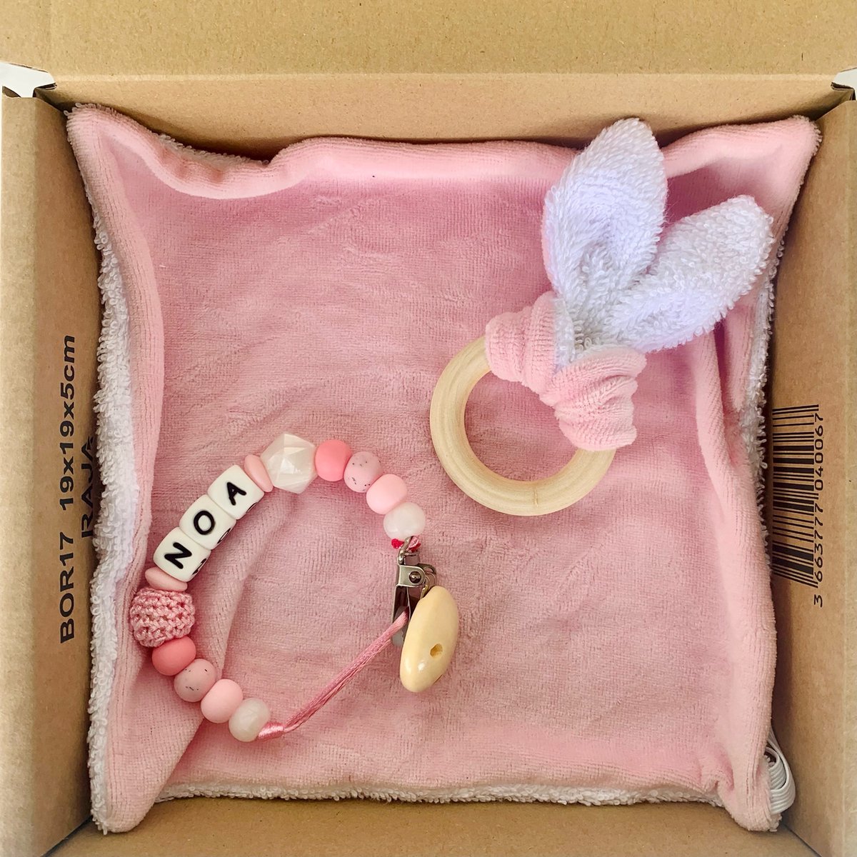 Goedkoopste Giftset babypakket - roze - gepersonaliseerd - verschillende maten