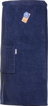 ARTG® Towelzz - Sauna Kilt - Dames - met Klittenband - Donkerblauw - French Navy - (omvang tot 135 cm)