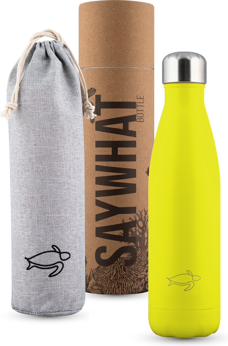 Saywhat Bottle Sunny Yellow - 500 ml - Thermosfles - Drinkfles - Waterfles - Thermoskan