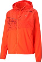 Puma · Run Graphic Hooded jas/ jack - Oranje - Maat XL