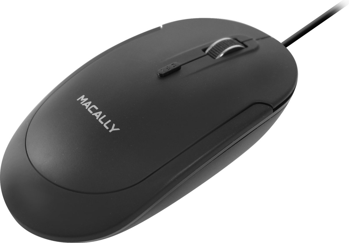 Macally UCDYNAMOUSE-B Optische bedrade USB-C-muis met stille klik - Zwart thumbnail 6