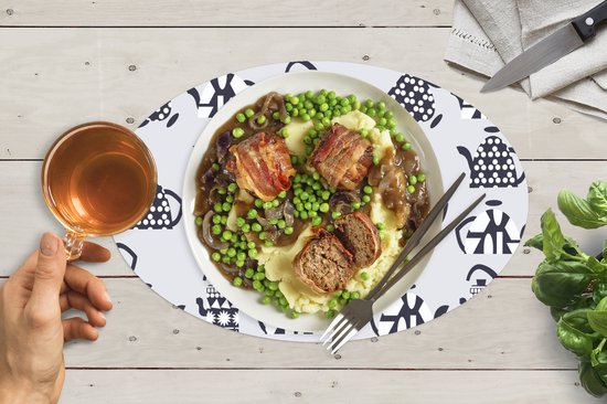 Napperons ovales - Sets de table - Sets de table ovales - Théière - Motifs - Thee - 6 pièces