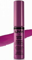 NYX Professional Makeup - Intense Butter Gloss - Raspberry Tart - IBLG21 - Lipgloss - Paars - 8 ml