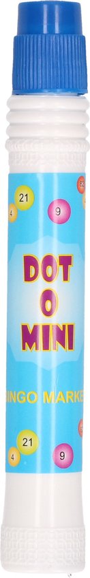 Thumbnail van een extra afbeelding van het spel 4x Bingostiften/markeerstiften - 2x stuks in de kleuren blauw/paars met 100x papieren bingokaarten van 1-90