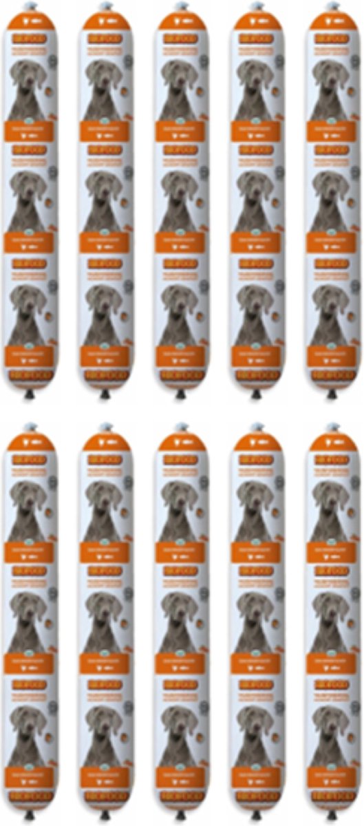 10x Biofood Vleesvoeding Compleet Zalm - Hondenvoer - 800g