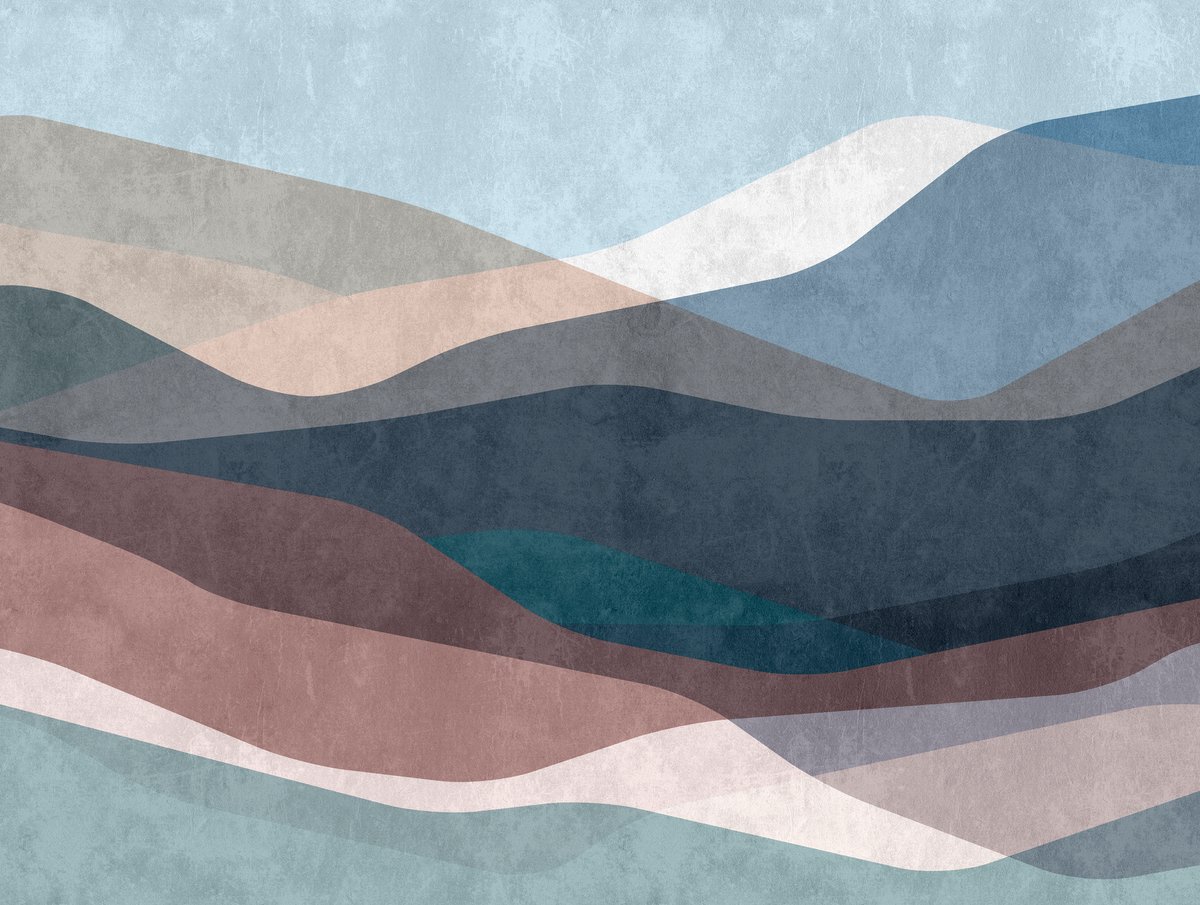 ABSTRACT LANDSCHAP FOTOBEHANG | 3,71 x 2,80 meter - A.S. Création Metropolitan Stories "The Wall"