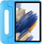 Kinder Tablethoes met Handvat Blauw Geschikt voor Samsung Galaxy Tab A8 - Tablethoes Kindvriendelijk - Beschermhoes voor Kinderen - Shockproof - met Standaard - Tegen Vallen