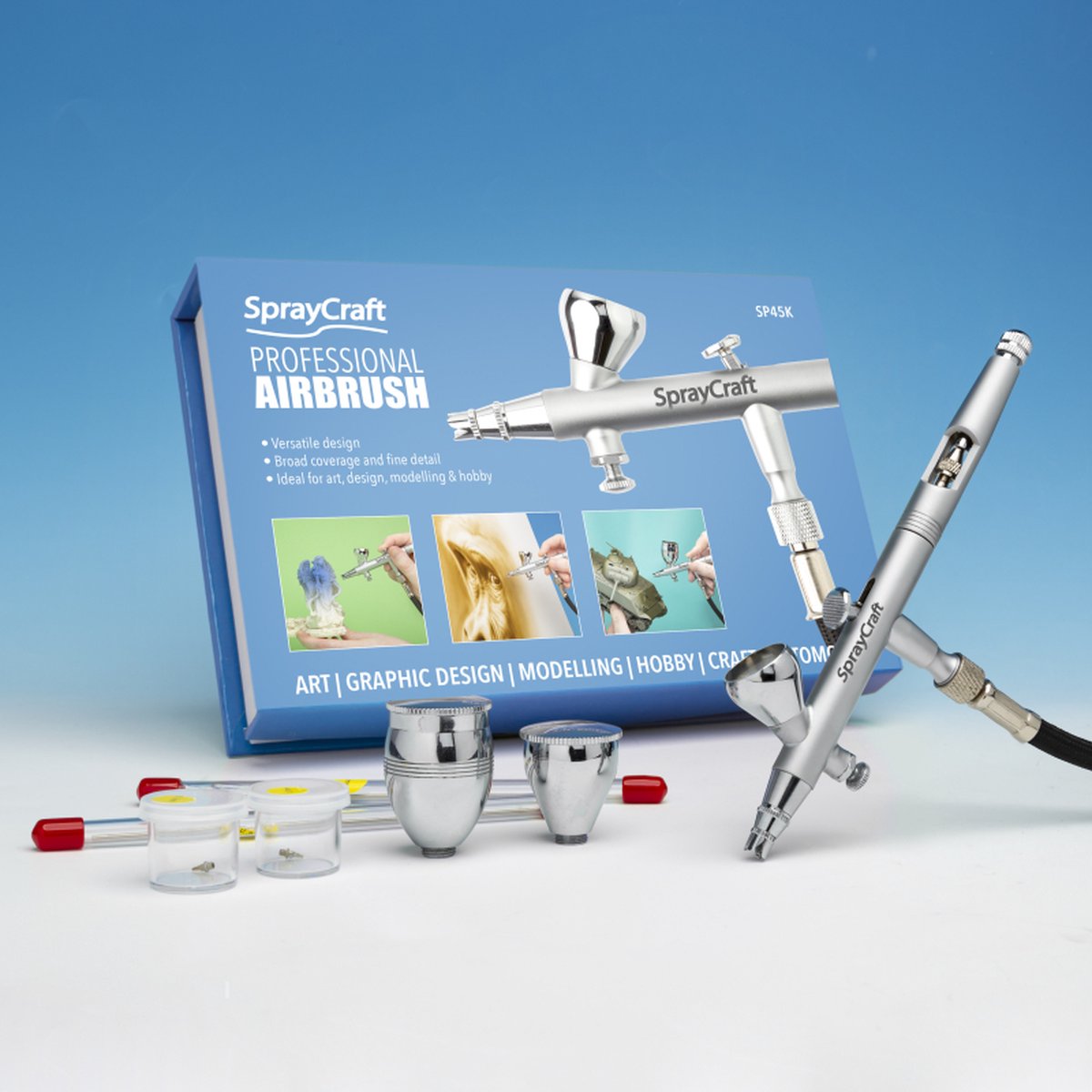 Model Craft Airbrushset - SP45K Spraycraft Professional Airbrush Airbrush
