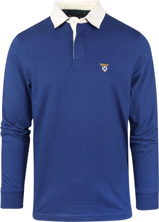 Barbour - Crest rugby Blauw - Regular-fit - Heren Poloshirt Maat M