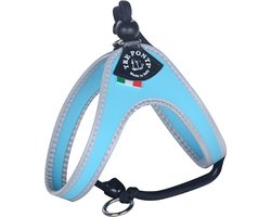 Tre Ponti Liberta Tuig Blauw Reflecterend - Maat 1 - 23 - 33 cm - Hondenharnas - Kattentuigje