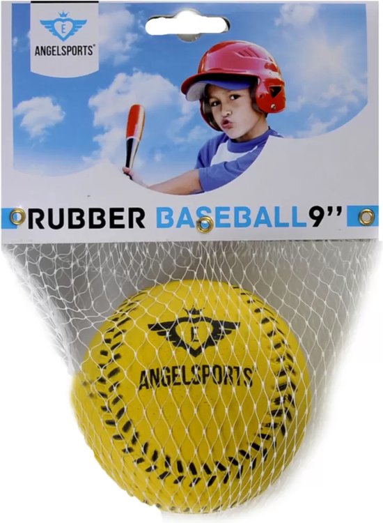 Rubberen Honkbal - Geel - Angel Sports