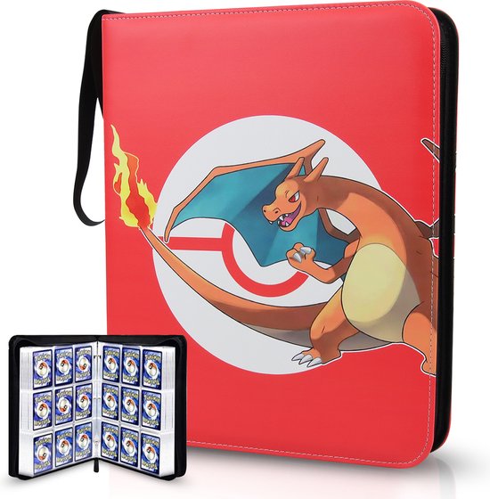Afbeelding van het spel Happygoodies® Stoere Pokémon Verzamelmap voor 396 Kaarten – Charizard - 396 kaarten