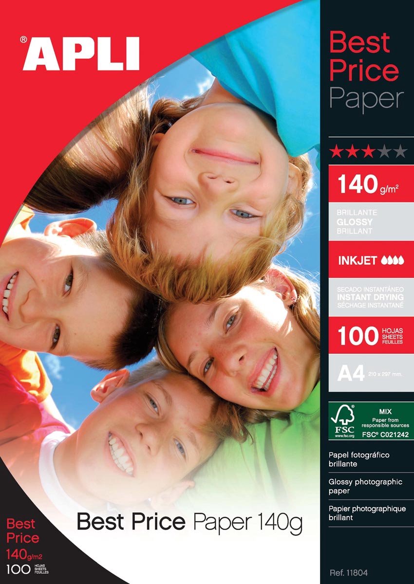 Glanzend Fotopapier Apli 11804