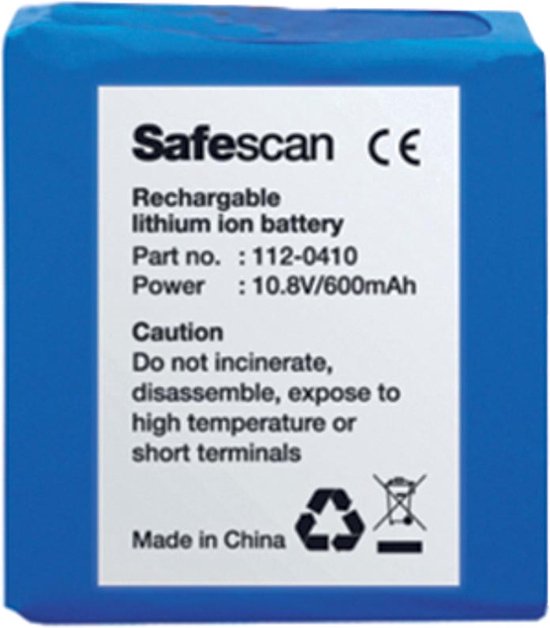 Safescan oplaadbare batterij LB-105 voor valsgelddetector 155-165 | bol.com