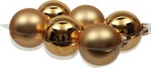 Othmar decorations Kertsballen - 6 st - glas - goud - mat-glans - 8 cm