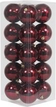 Othmar decorations Kerstballen - 20 stuks - bordeaux rood - 8 cm