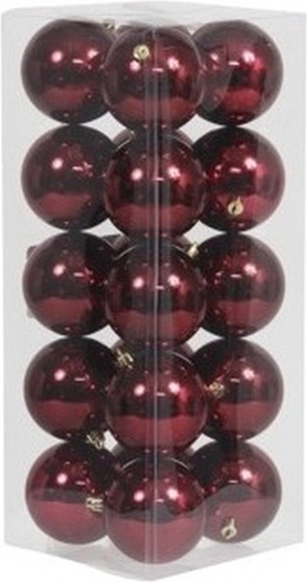Scheiding detectie krijgen 20x Bordeaux rode kunststof kerstballen 8 cm - Glans - Onbreekbare plastic  kerstballen... | bol.com
