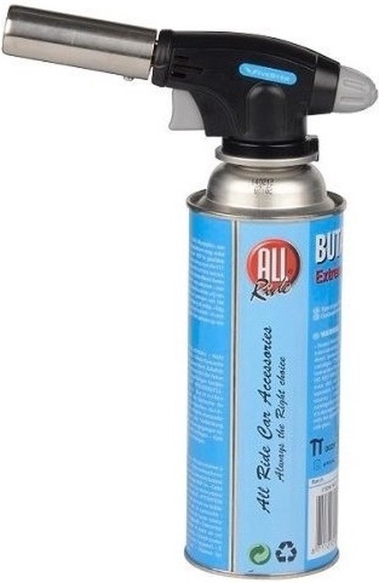 Consumeren Conserveermiddel Hangen Gasbrander met 4x butaangas fles - creme brulee brander / bbq aansteker |  bol.com