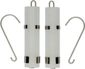 Set van 8x stuks radiator bak luchtbevochtigers rond mat wit - Waterverdampers voor de verwarming