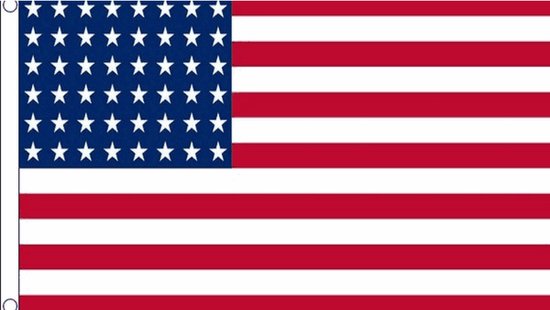 Oude USA Amerikaanse landen vlag - met 48 sterren - 150 x 90 cm - Feestartikelen en versiering