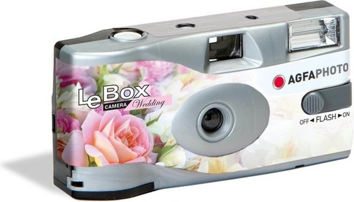 10x Bruiloft/huwelijk wegwerp camera met flitser en 27 kleuren fotos - Vrijgezellenfeest weggooi fototoestel