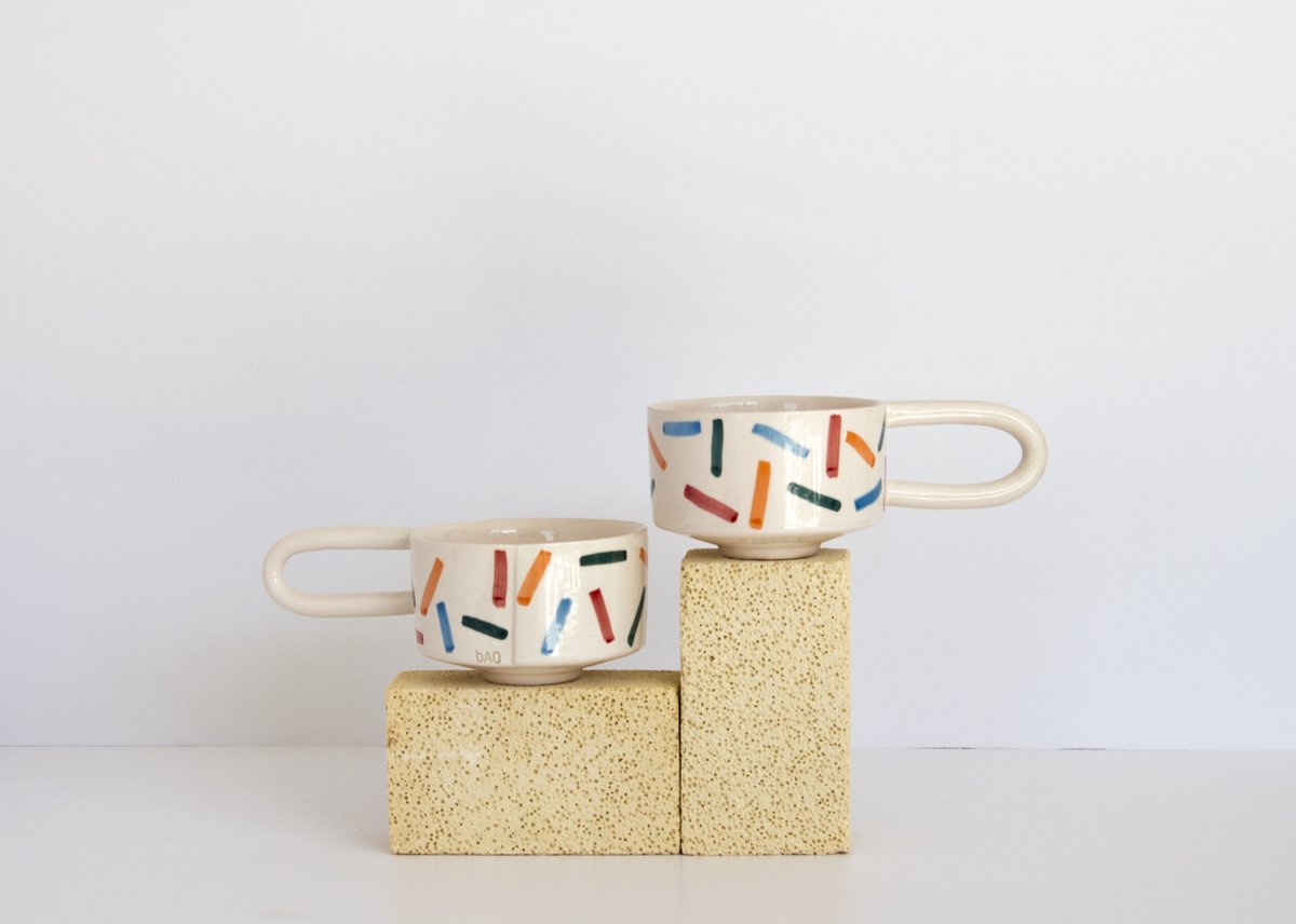 Handgemaakte mok van keramiek / Ceramic Handmage Mug - Blunt Mug U3