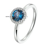 Ring London Blue Topaas 1.00ct En Diamant 0.10ct G Vsi