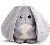 myHummy® Bunny - Capteur de sommeil - Bruit Witte - Câlin pour bébé - Aide au sommeil - Grijs