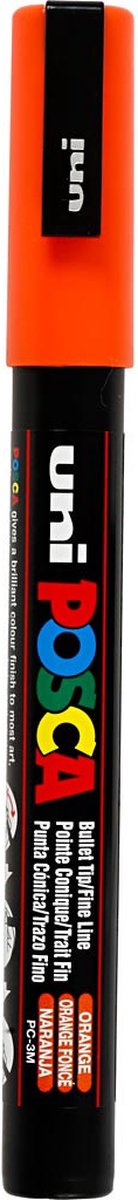 Uni POSCA paintmarker PC-3M, 1,5 mm, donkeroranje 6 stuks