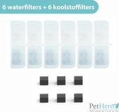 PetHero 1 & 4 - 6x filter voor drinkfontein voor kat of hond