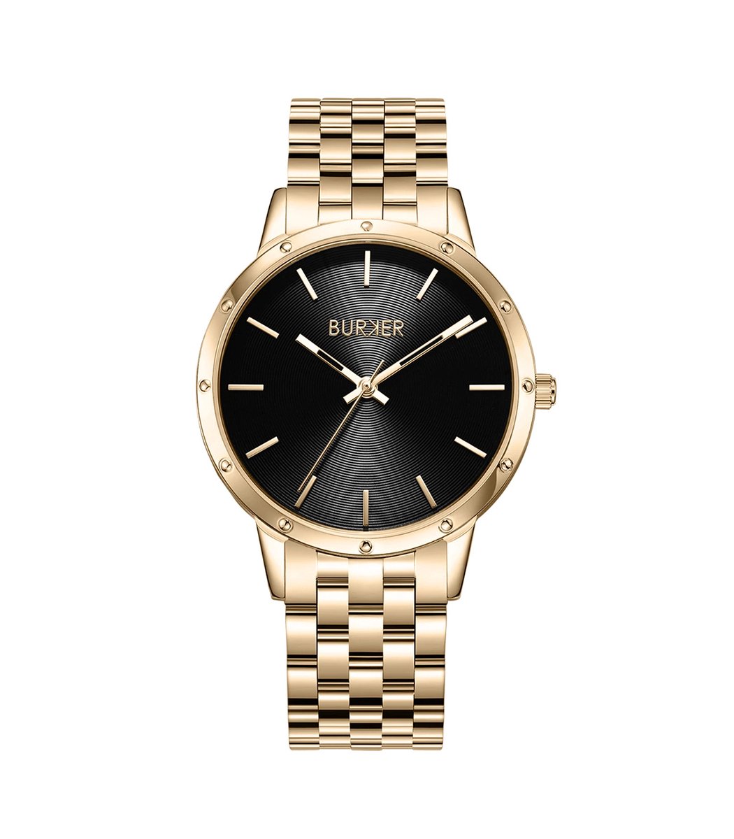 BURKER Ruby Horloge Dames - Rond - Zwart - Milanese Band - 38 mm