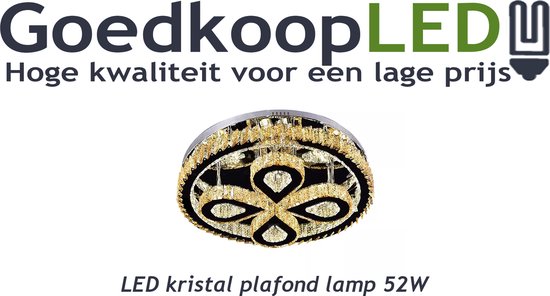 LED kristal plafond lamp 52W