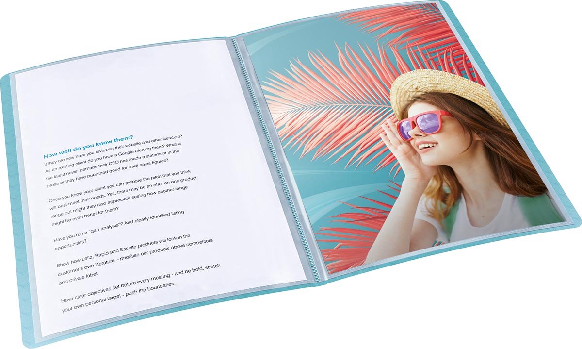 Esselte Colour'Breeze showalbum, ft A4, blauw 4 stuks