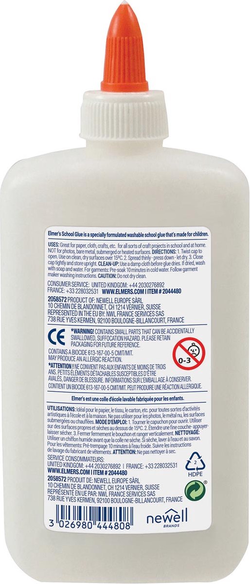 Elmer's Witte PVA-lijm | 225 ml | Uitwasbaar en kindvriendelijk | Geweldig voor het maken van slijm en om mee te knutselen — afbeelding 7
