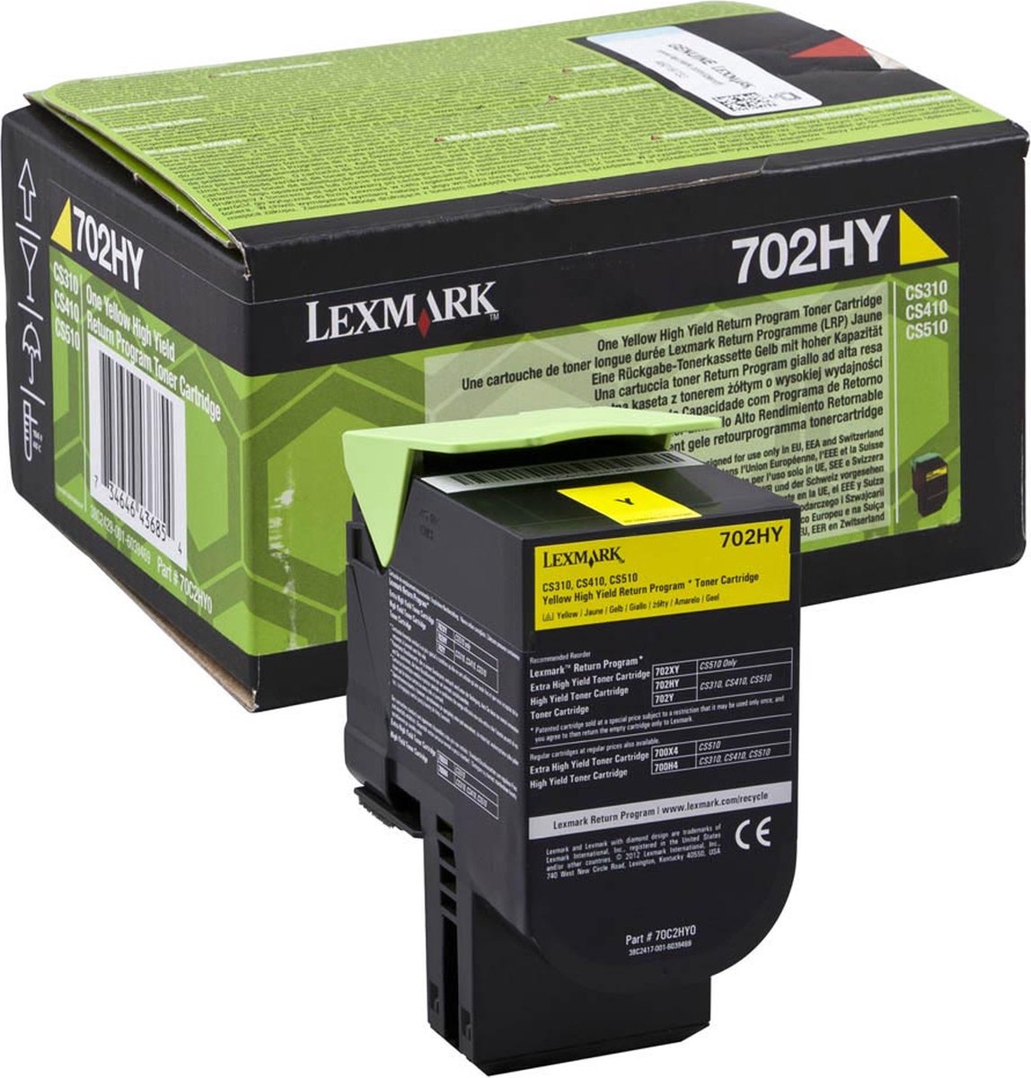 Toner Lexmark 702HY R Yellow