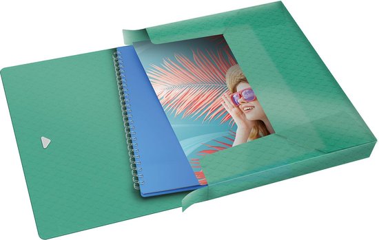 Esselte Colour'Breeze A4 Documentenbox voor 200 Vellen - Dosiermap met een Rugbreedte van 25mm - Groen - Esselte