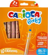 Carioca kleurpotlood Baby 3-in-1, geassorteerde kleuren, 10 stuks in een kartonnen etui