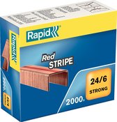 Rapid Strong Nietjes 24/6 Red Stripe - 2000 Nietjes