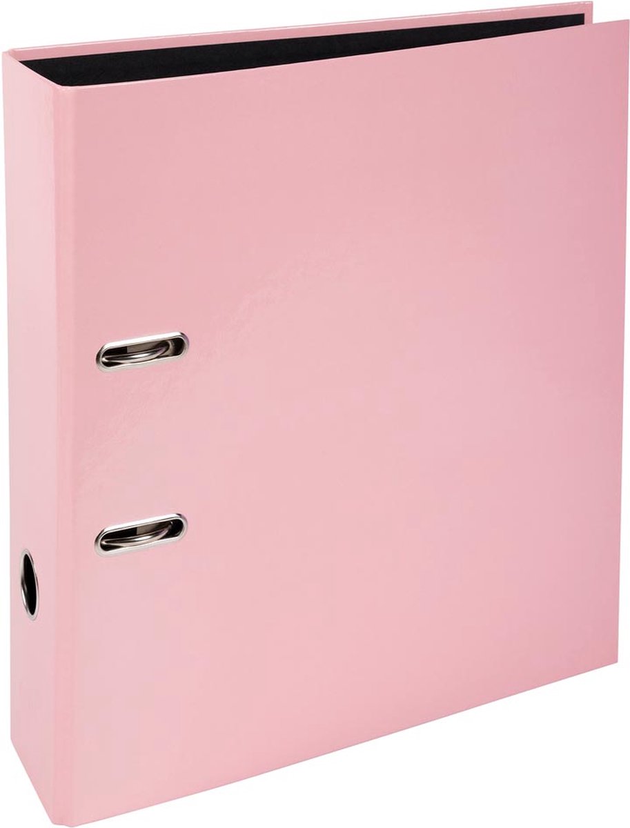 Exacompta Aquarel ordner uit karton met gecoat papier, ft A4, rug van 8 cm, roze