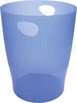 EXACOMPTA Poubelle - 26 x 26 x 33,5 mm - Polypropylene translucide Bleu Glace Punchy