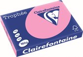 Clairefontaine Trophée Pastel, gekleurd papier, A3, 160 g, 250 vel, felroze 4 stuks